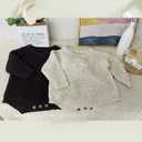 FYBITBO Baby Girl Boy Sweater Knit Oversized Pullover Sweatshirt Romper Onesie Warm Fall Winter Clothes Outfit Newborn 140