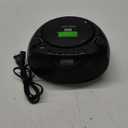 Portable CD Player Bluetooth Boombox with AM/FM Radio, USB, AUX-in, Headphone Jack, CD-R/RW & MP3-CD Compatible, Stereo Sound with Bass Boost, AC/Battery Operated  Black