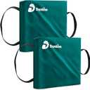 Dunkive 2 Pack Boat Throw Flotation Cushion, USCG Approved, Emergency Marine Throwable Flotation Device, Foam Boat Cushions Life Preserver, Throw Cushions for Boats, Kayaks, Canoes (Green