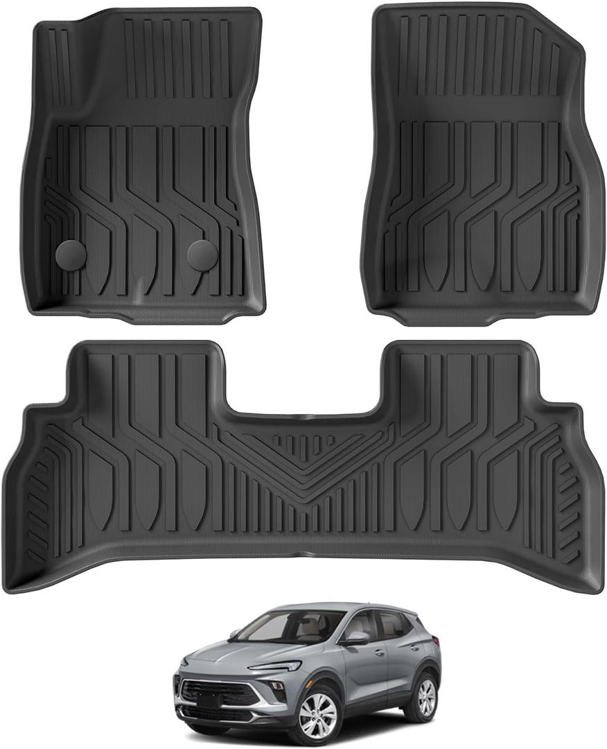 SMABEE Floor Liners Fit for 2024 2025 Buick Encore GX TPE Floor Mats All Weather 1st 2nd Row Anti-Slip Protective Pads Waterproof Interior Accessories