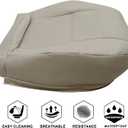 NLQR Front Driver Bottom Replacement Seat Cover Ivory Microfiber Leather Compatible with Mercedes Benz C250 C300 C350 2008-2014, Compatible with Mercedes Benz GLK250 GLK280 GLK300 GLK350 2008-2015