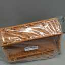 OwnMy 2PCS Plastic Wicker Hanging Basket Wall Mount Storage Baskets for Kitchen Organizing Fruit, Onion, Potato, Vegetable, Hanging Fruit Baskets for Kitchen Counter/Pantry/Cabinet