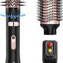 Terviiix 2-in-1 Hot Air Brush Set | 2'' Rotating Blow Dryer Brush for Smooth, Frizz-Free Salon Blowout | 3'' Oval Hair Dryer Brush Volumizer (Non-Rotating), Easy to Clean Detachable Design, 1000W