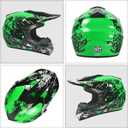 ATV Youth Kids Motocross Helmet for 4 Wheeler Dirt Bike Street Riding with DOT FMVSS 218 (Green, L)
