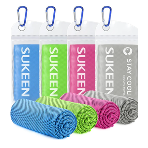 Sukeen 4 Pack Cooling Towel (40"x12"), Soft Breathable Chilly Microfiber Towel for Yoga, Sport, Running, Gym, Workout & More Activities
