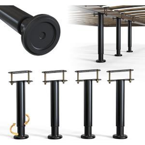 YUEYIN Under Bed Metal Support Legs, Adjustable Height Bed Frame Support Leg, Bed Slat Support Leg for Heavy Duty/Wooden/King/Queen Bed Frame (7"12.6" (4pcs))