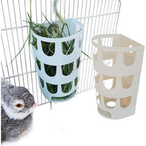 Hamiledyi Guinea Pig Hay Feeder2PCS Bunny Hanging Cage Manger Hay Holder Rack for Small Animal Chinchilla Guinea Pig Rat-Random Color (Blue+White)