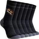 BISOUSOX Mens Merino Wool Socks 70% Wool, Lightweight Cushion Crew Dress Socks, Breathable Sock for Boot, Light Hiking (Black, L)