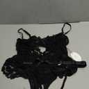 Avidlove Lingerie for Women Mesh Lace Bodysuit Wireless Garter Lingerie Set Teddy Lingerie(No Stockings) Size L