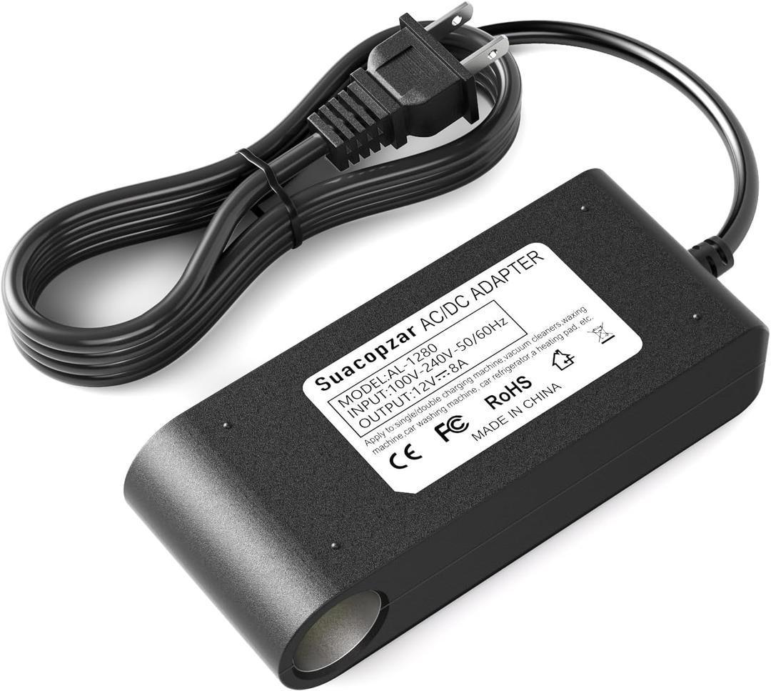 12V 8A 96W AC to DC Cigarette Lighter Socket Power Adapter, AC 100~240V to DC 12V Car Power Supply Converter, Converter Transformer US Plug for 12Volts Device Under 96W