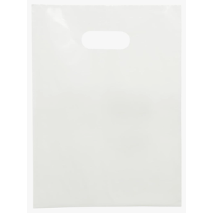 Merchandise Bags White Color 100 Count 9"x12" Size 1.5Mil Thick With Handles