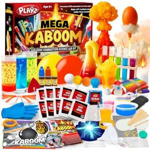 Playz Mega Kaboom! 150+ Explosive Science Experiments Kit for Kids Age 8-12 with 75 App & Video Guided Experiments - Chemistry Set STEM & Educational Toys & Gifts for Boys, Girls, Teenagers & Kids Missing Parts