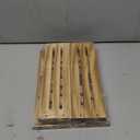 Wonderjune Wooden Baskets for Valentine's Day Gifts Empty Wood Basket with Cellophane Bag Ribbon Greeting Card for Birthday Baby Shower Wedding Housewarming Gifts Packaging(Brown, Small)