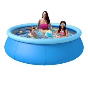 Inflatable Swimming Pool, Round Inflatable Pools Adult Above Ground, Blow up Pool, Top Ring Summer Water Party Pools, Outdoor Pools for Backyard Family Size