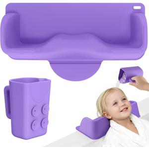 Portable Hair Washing Station Set, Hair Washing Station for Kids, Silicone Portable Shampoo Bowl, Used by Teenagers and the Elderly, Basin for Use on Bathtub or Sink, Includes a Shower Rinse Cup