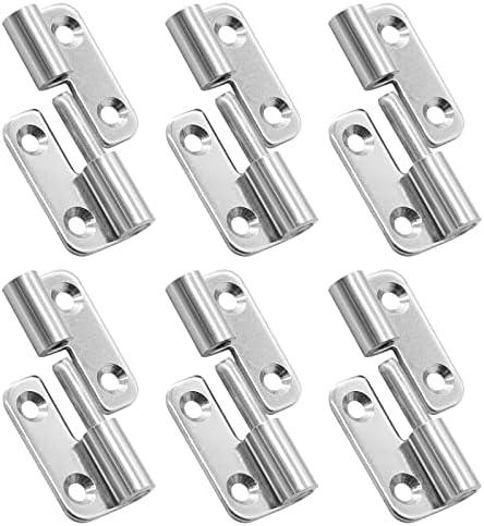 Bonsicoky 6 Pcs Stainless Steel Right Lift-Off Hinges, 1.5 Inch Detachable Slip Joint Small Flag Hinges with Screws