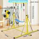 FC FUNCHEER Foldable Gymnastics Bar,5FT Horizontal bar,Adjustable Kids Training bar for Kids Ages 3-15,Kids Gymnastics bar,Triangle Stable Structure-Gym Equipment for Home