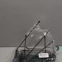 SWTYMIKI Bathroom Shower Caddy Hanging - 3 Tier Rustproof Over Shower Head Organizer, No Drilling Bathroom Shelf with 16 Hooks & Soap Holder, Anti-Swing Rack for Shampoo,Sponge,Towel, Black, Medium