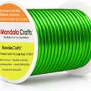 Mandala Crafts 8 Gauge Anodized Aluminum Craft Wire for Jewelry Making - 32 FT Colored Flexible Kelly Green Wire - Bendable for Bonsai Armature Crafting Sculpting
