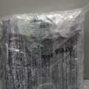 GarveeHome Modern Geometric Area Rug 5x7 Distressed Bordered Rug Washable Non Slip Floor Carpet Non Shedding Thin Rug, Soft Low Pile Rug, Contemporary Blue Rug for Dining Room, Living Room