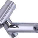 Solid Metal Shower Arm Diverter with Handshower Mount for Hand Held Showerhead 3-Way Bathroom Universal Shower System Replacement Part (Chrome)