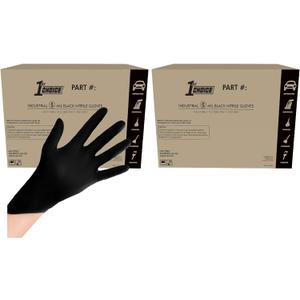 1st Choice Nitrile Gloves Disposable Latex-Free, Black, 5 Mil for Cooking, Cleaning, Automotive, Industrial, Food Prep, Home (XX-Large)