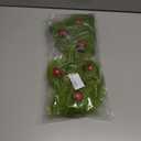 17 Inch Christmas Tree Picks, 6 PCS Lime Green Furry Curly Stems with Red Glitter Balls, Flexible Christmas Tree Topper Decorations for Holiday Arrangements, Wreaths & Table Christmas Decor