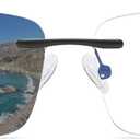 K.LAVER Photochromic Progressive Multifocal Reading Glasses Blue Light Blocking Glasses Rimless Transition Sunglasses Unisex