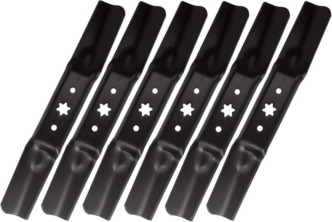 742-05052A 942-05052A Lawn Mower Blades 50 inch Deck for Troy Bilt MTD Cub Cadet XT1 LT50 ZT1 50 RZT 50 ZT2 50 High-Lift Blades for 942-05052 XT1 XT2 Enduro GT50 LX50 S506 Point Star6 Pack (Black)