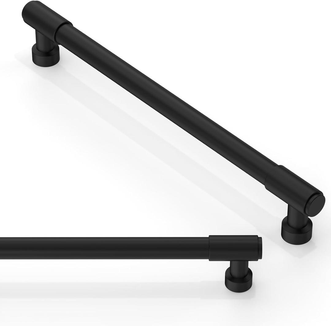 Asimerdeco 10 Pack Matte Black Cabinet Pulls 7.5 Inch(192mm) Kitchen Cabinet Handles Cabinet Hardware Drawer Pulls