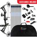 Sanlida Archery Dragon X8 RTH Compound Bow Package for Adults and Teens,18-31 Draw Length,0-70 Lbs Draw Weight,up to IBO 310 fps,No Bow Press Needed, RH Only