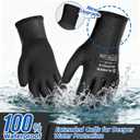 Schwer 2 Pairs 100% Waterproof Winter Work Gloves, ANSI A2 Cut Resistant Freezer Gloves for Outdoor Cold Weather Keep Hands Warm, Thermal Insulated Gloves for Shoveling Snow, Ice Fishing, XXL