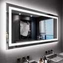 LOAAO 66"X40" LED Mirror for Bathroom, Lighted Bathroom Mirror with Lights, Anti-Fog, Dimmable, Memory Function, Easy to Install, Clear Reflection