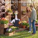 Pextian Spring Porch Goose Outfit, Cute 23" Gardener Goose Outfits, Cement Geese Clothes for Front Door, Yard & Garden Seasonal Decoration