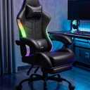GTPLAYER Gaming Chair, Computer Game Chair for Adults, RGB Black, Standard