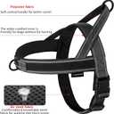 Annchwool No Pull Dog Harness with Soft Padded Handle,Reflective Strip Escape Proof and Quick Fit to Adjust Dog Harness,Easy for Training Walking for Small & Medium and Large Dog(Black, Large)