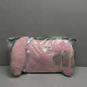 BYMECOST Lumbar Support Pillow for Car, Memory Foam Car Seat Back Support Pillow for Driving, Back Cushion with Strap for Pain Relief, Ergonomic Back Cushion for Office Chai, Wheelchair (Pink)