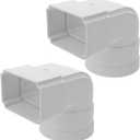 Veemoon Plastic Drain Pipe Adapter for Rain Gutter Downspout 2-Pack Square to Round Downspout Connector for Residential and Villa Water Drainage Easy Installation Weather Resistant