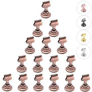 Urban Deco 16PK Table Number & Place Card Holders - 1.7 Inch Steel Holders for Photos, Food Signs, Memo Notes, Weddings, Restaurants, Birthdays (Copper)
