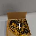 SHAOQINLIN 12 PCS Gold Black New Year Beads Necklaces, 33'' New Year Eve Necklaces Round Beads Necklace Accessories for Happy New Year's Day, Halloween, Christmas, Carnival Party Favors