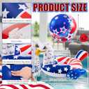 4th of July Eagle Pool Float with 2 Beach Balls, 45'' Giant Patriotic Floaties Swimming Tube Rings for Adults, 250th Anniversary Flag Design, Eagle Floating Raft for Independence Day Decor