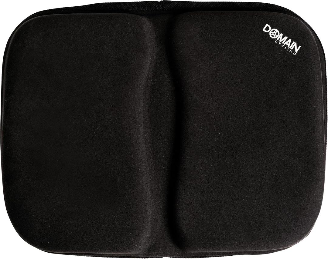 Domain Cycling Bike Seat Cushion for Recumbent Bike - Pad Gel Exercise Bike Seat Cover for Recumbent Bike Seat, Stationary Spin Bicycle Seat, Women and Men, 39.37 x 29.21 cm
