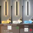 2 Pack 47.2inch Modern Outdoor Wall Sconce, 3000K/4500K/6000K 3 Color Temperature LED Exterior Light Fixtures, Modern Long Porch Lights Wall Sconce for Garage, Doorway, Porch, Patio