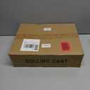 AGTEK Makeup Cart, Movable Rolling Organizer Cart, Black 3 Tier Metal Utility Cart