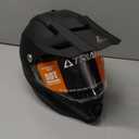 TRIANGLE Dual Sport Motorcycle Helmet Dirt Bike Helmets ATV Full Face Helmet for Adults Men with Internal Sunshield DOT Approved (Medium, Matte Black)
