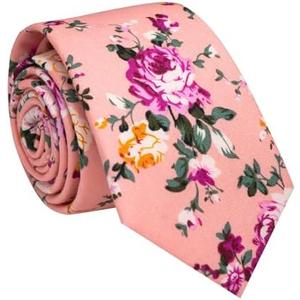 RBOCOTT 2.4" Cotton Floral Skinny Tie for Men Flower Print Necktie for Wedding Party (6cm) Pack of 2