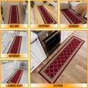 Ottomanson Hallway Runner Rug 1'10" x 6' Non Slip Trellis Area Rugs Easy to Clean Laundry Rug Runner Durable & Pet Friendly Floor Carpet Runners for Hallways Entryway Living Room Kitchen Bathroom, Red