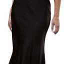 Satin Spaghetti Strap Backless Ruched Twist Cocktail Dresses for Women Silk Open Back Cut Out Midi Dress Wedding Guest (Black, XS)