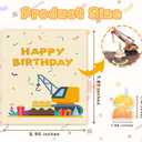3D Greeting Pop Up 2nd Birthday Card with light and music, Crane Truck card For Boy, Nephew, Grandson, Son, Toddler, with Envelope, Message Card - Open it play: plays hit song 'Happy Birthday'