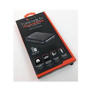Helix ETHPB5 Power Bank Turbovolt+ 5000mAh 3-Port Portable Battery with Charger, Black